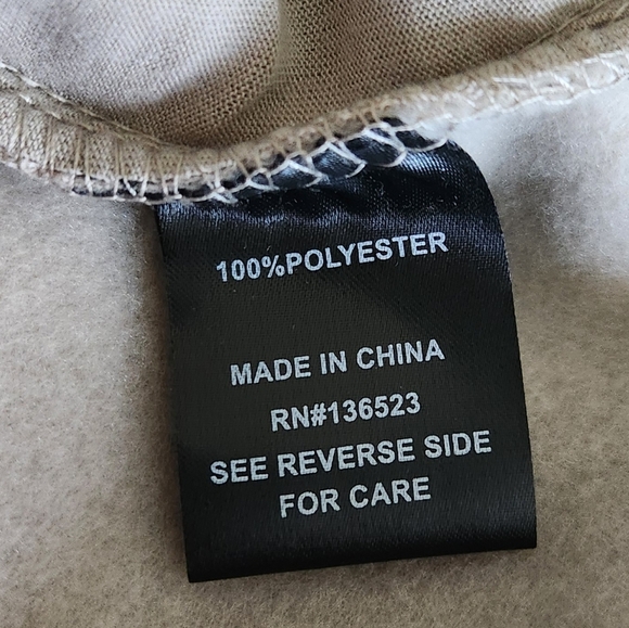 π§₯ Brooklyn Cloth Originals Men's Fleece Bomber Jacket β Size Large β Sand β NWT - Picture 16 of 16